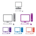 Vector computer icon set Royalty Free Stock Photo