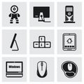 Vector Computer icon set Royalty Free Stock Photo