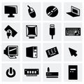Vector Computer icon set Royalty Free Stock Photo