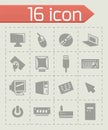 Vector Computer icon set Royalty Free Stock Photo