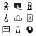 Vector Computer icon set Royalty Free Stock Photo