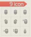 Vector computer mouse icon set Royalty Free Stock Photo