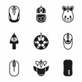 Vector Computer mouse icon set Royalty Free Stock Photo