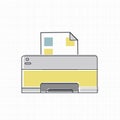 Vector of computer printer icon