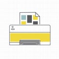 Vector of computer printer icon