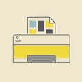 Vector of computer printer icon