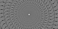 Vector Concentrical Disc Spiral Vortex Shape Black and White Generative Op Art Wide Background