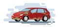 Vector concept for car washing service. Car wash service