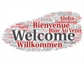 Vector abstract welcome or greeting international Royalty Free Stock Photo