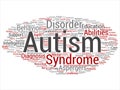 Vector childhood autism syndrome symptom