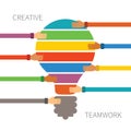 Vector concept of creative teamwork