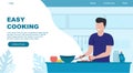 Vector concept of easy cooking