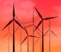 Vector concept of global wind day illustration. Royalty Free Stock Photo