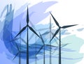 Vector concept of global wind day illustration. Royalty Free Stock Photo