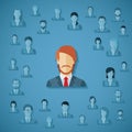 Vector concept of human resources management. Royalty Free Stock Photo