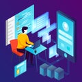 Vector concept illustration - front end developer