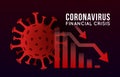 Vector concept illustration of impact of coronavirus on the stock exchange and global economy Royalty Free Stock Photo