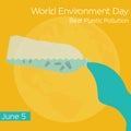 Vector concept illustration for the World Environment Day Royalty Free Stock Photo