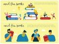 Vector concept illustrations of World Book Day