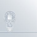Vector concept light bulb with circuit board Royalty Free Stock Photo