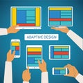 Vector concept of modern adaptive responsive web and application design