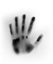 Vector concept paint human hand or blured handprint