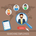 Vector concept searching employees Royalty Free Stock Photo