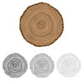 Vector conceptual background with tree-rings. Royalty Free Stock Photo