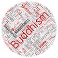 Vector conceptual buddhism, meditation, enlightenment, karma Royalty Free Stock Photo