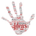 Vector creative idea brainstorming human hand print Royalty Free Stock Photo