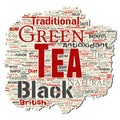 Vector green or black tea beverage culture