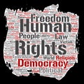 Vector human rights political freedom, democracy Royalty Free Stock Photo