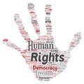 Vector conceptual human rights political freedom, democracy Royalty Free Stock Photo