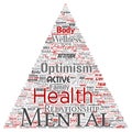 Vector mental health positive thinking triangle arrow