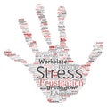 Vector mental stress at workplace or job pressure Royalty Free Stock Photo