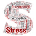 Vector mental stress at workplace job pressure Royalty Free Stock Photo