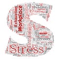 Vector conceptual mental stress at workplace or job pressure Royalty Free Stock Photo