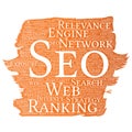 Vector search results engine optimization top rank, seo Royalty Free Stock Photo