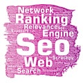 Vector search results engine optimization top rank, seo Royalty Free Stock Photo