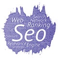 Vector search results engine optimization top rank, seo Royalty Free Stock Photo