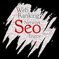 Vector search results engine optimization top rank, seo Royalty Free Stock Photo