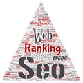 Vector search results engine optimization top rank seo Royalty Free Stock Photo