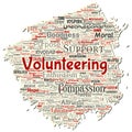 Vector volunteering, charity, humanitarian Royalty Free Stock Photo