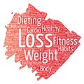 Vector weight loss healthy diet transformation Royalty Free Stock Photo