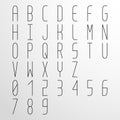 Vector condensed monospaced font