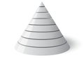 Vector Cone Eight Levels, Vectorial 3d Shape Royalty Free Stock Photo