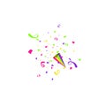 Vector confetti. Festive illustration. Party popper isolated on white background Royalty Free Stock Photo