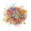 Vector confetti splash dots isolated burst colors Royalty Free Stock Photo