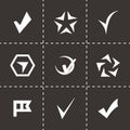 Vector confirm icons set Royalty Free Stock Photo