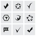 Vector confirm icons set Royalty Free Stock Photo